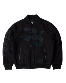 kurtka by Parra Not movie quality varsity jacket black
