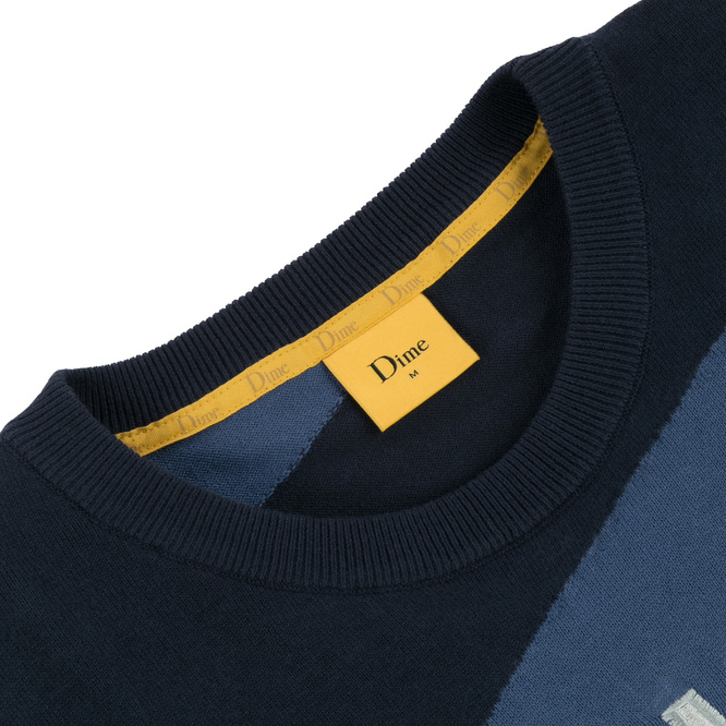 Sweter Wave Striped Light Knit navy