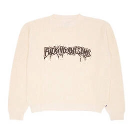 sweter Fucking Awesome Drip Logo Sweater (Cream)