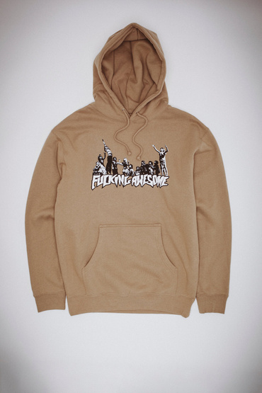 Fucking Awesome Hug The Earth Hoodie sand