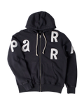 by Parra Word salad zip hooded sweatshirt dark navy