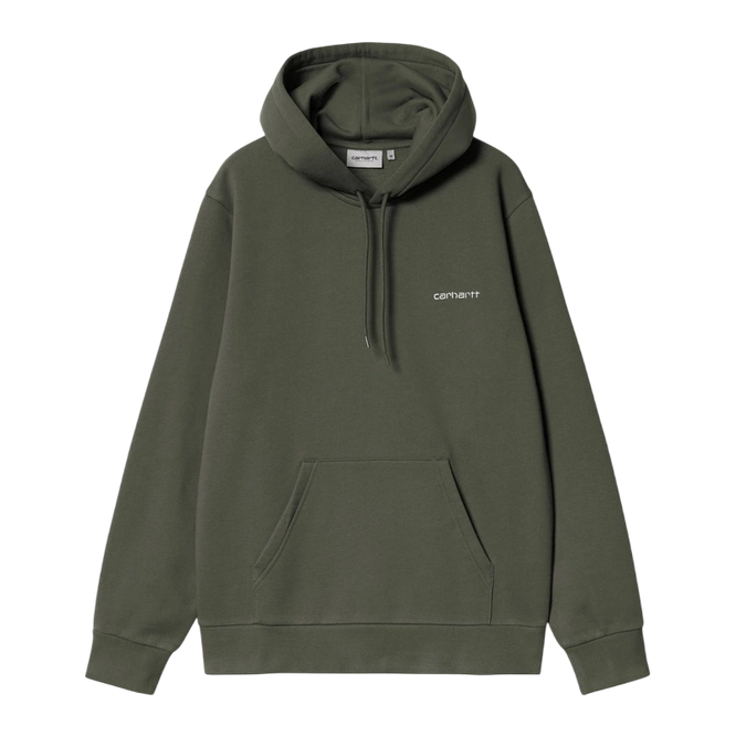 bluza Carhartt WIP Hooded Script Embroidery Opuntia / White