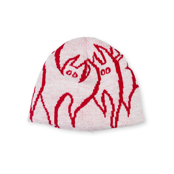 Raw Hide Blood Suckers Beanie (White/Red)