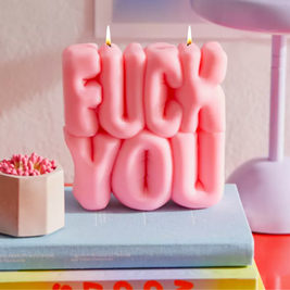 świeczka Wavey Casa Fuck You candle pink