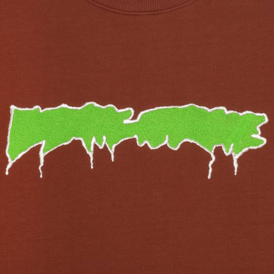 Fucking Awesome outline logo crewneck argan oil