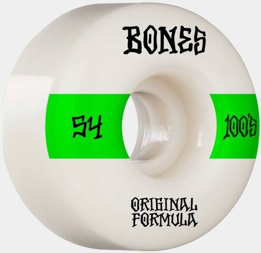 Bones 100 #13 54MM WHT 100A  Bones OG Formula V4 Wide