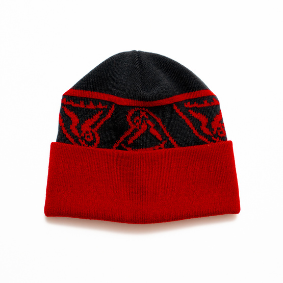 PAKT Grime Beanie (Black/Red)