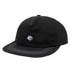 Magenta Plant Nylon Snapback - Black