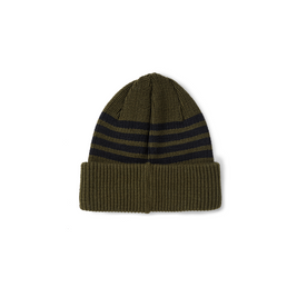 polar Stripe Merino Beanie Army Green