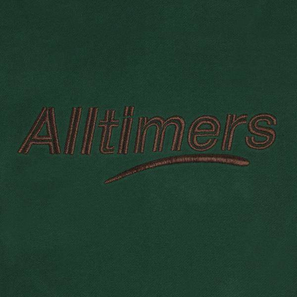 Alltimers - Estate Embroidered Hoody  Dark Green Bronze
