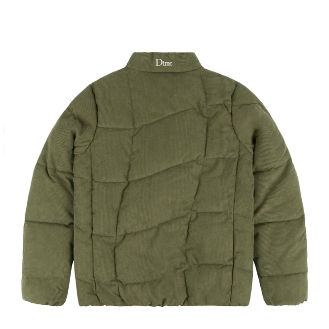 kurtka Dime Corduroy Wave Puffer Jacket Olive
