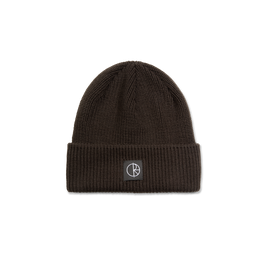 Polar double fold merino beanie brown