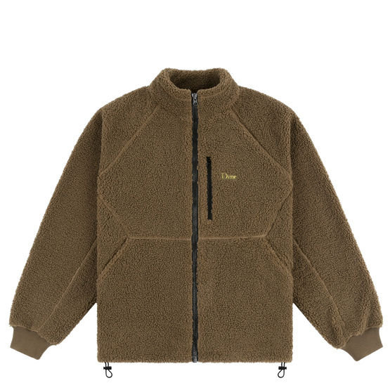 Kurtka Dime Polar Fleece sherpa zip brown