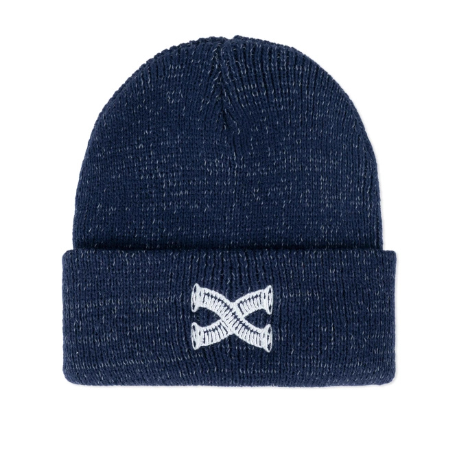 Grey Area Fourheader Reflective Beanie (Navy) 