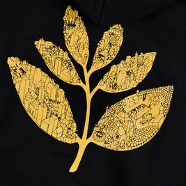 bluza magenta Plant City Hoodie - Black