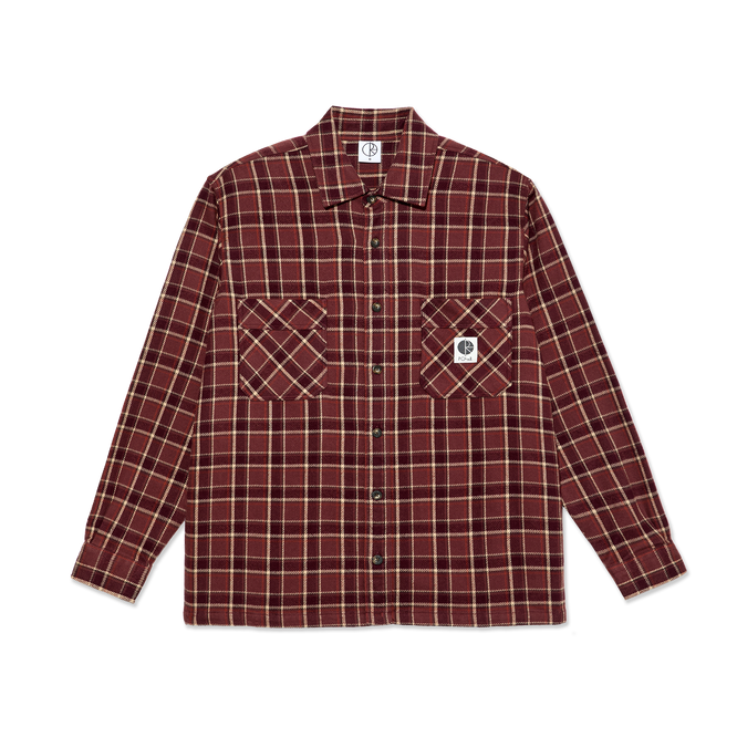 Koszula Polar Mike LS Shirt | Flannel (Oxblood Check)