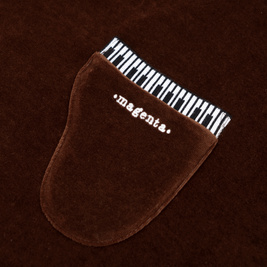 Magenta Piano velvet tee chocolate