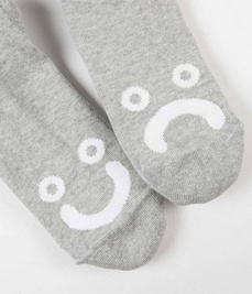 Polar Happy Sad Socks - Heather Grey