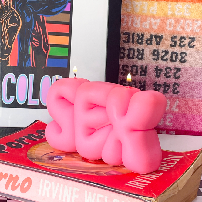 Wavey Casa sex candle pink