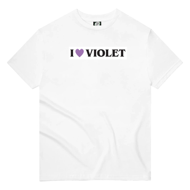 koszulka VIOLET I Heart Violet Tee (White)