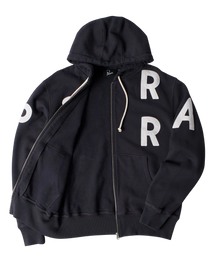 Bluza by Parra Word salad zip hooded sweatshirt dark navy