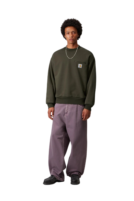 Carhartt WIP Detroit Sweat olive stone washed