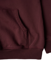 Bluza by Parra Crow logo hooded sweatshirt dark burgundy