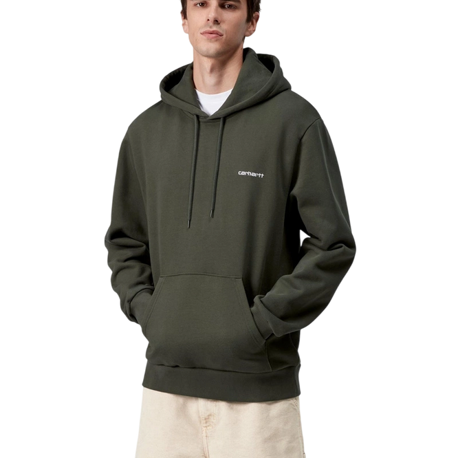 bluza Carhartt WIP Hooded Script Embroidery Opuntia / White