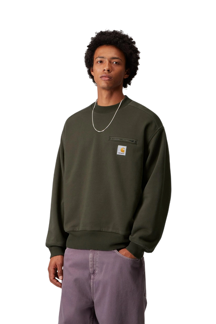 Carhartt WIP Detroit Sweat olive stone washed