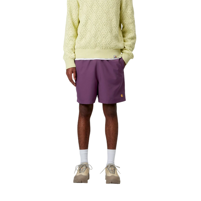 szorty Carhartt WIP Chase Swim Trunks (Huckleberry/Gold)