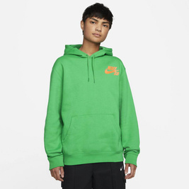 Bluza Nike Sb Icon Pullover Skate Hoodie Lucky Green/total Orange