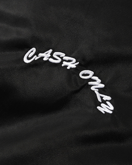 Cash Only Spell Out Bomber Jacket (Black)