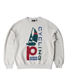 by Parra Sail bike crewneck sweatshirt grey