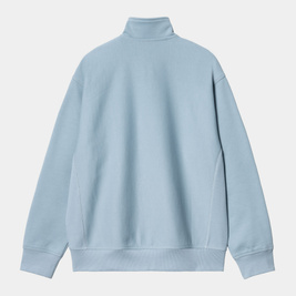 Carhartt WIP Half Zip American Script Sweatshirt (Frosted Blue)