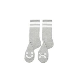 Polar Happy Sad Socks - Heather Grey