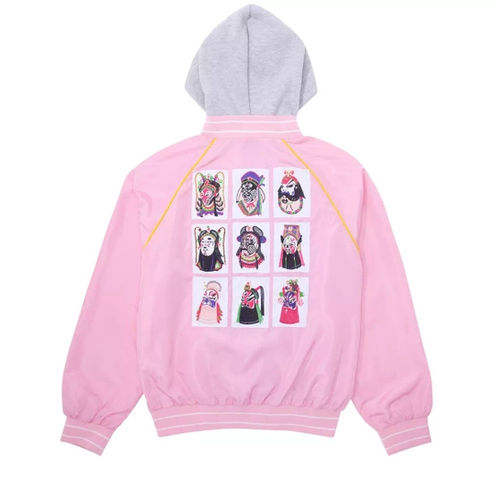 Fucking Awesome - Okayama Bomber W/hood Pink / Heather Grey