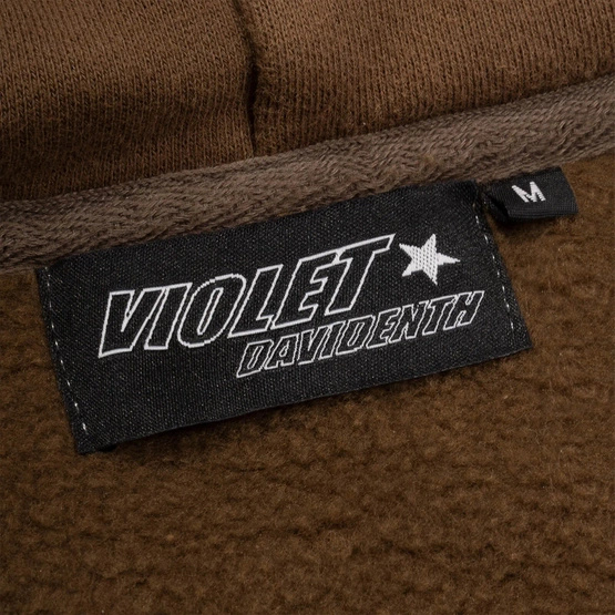 Violet On A Violet High Hoodie brown