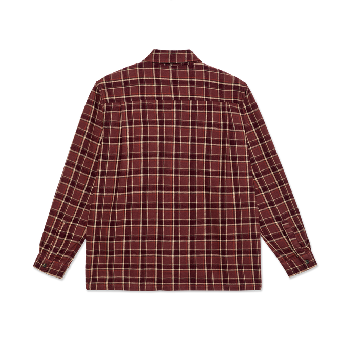 Koszula Polar Mike LS Shirt | Flannel (Oxblood Check)