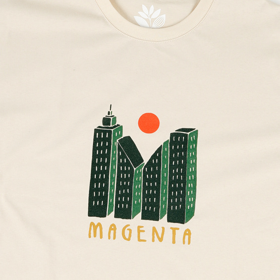 koszulka Magenta M Skyline Tee - Natural 