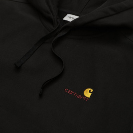 Carhartt WIP Hooded American Script Sweatshirt (Black)