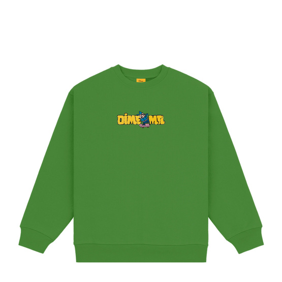 Dime Crayon Chenille Crewneck green