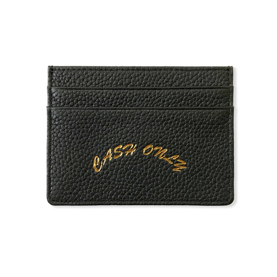 Cash Only Leather Cardholder black