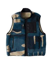 kamizelka by Parra Infinite bird reversible vest (Navy/Beige)
