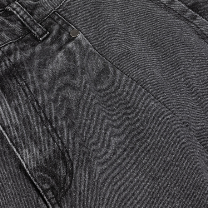 Szorty Dime Pleated Denim Shorts faded black