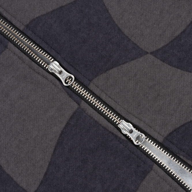 Dime classic checkmate zip hoodie charcoal