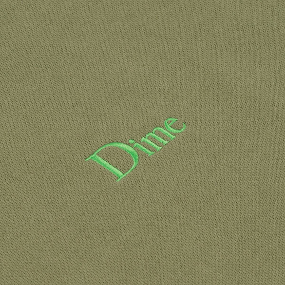 Dime Classic small logo hoodie army green