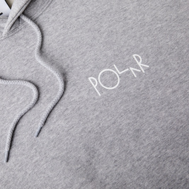 polar 3 tone fill logo hoodie grey