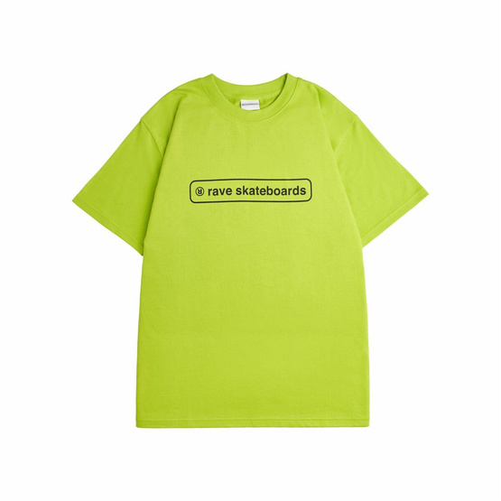 Rave Skateboards- Core Logo Tee (ACID Lime )