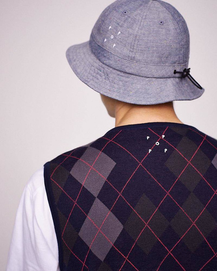 czapka Pop Bell Hat Blue Chambray