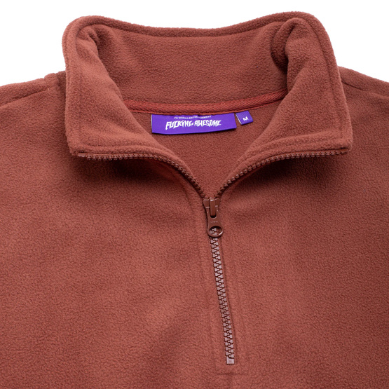 bluza Fucking Awesome Cut Off 1/4 Zip Polar Fleece (Brown)